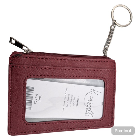 K. Carroll Accessories Accessories - K Carroll Accessories RFID Keychain ID Wallet Card Case Red 147103
